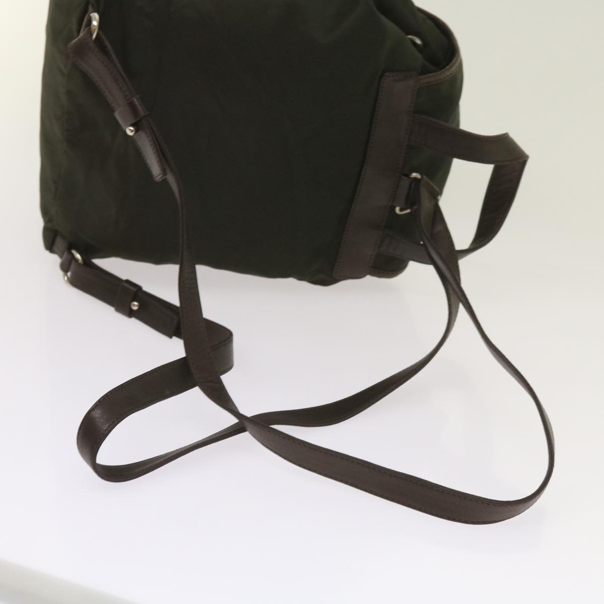 PRADA Backpack Nylon Green Auth bs12126