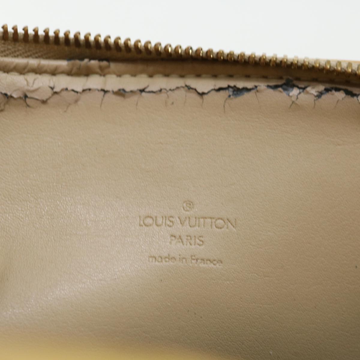 LOUIS VUITTON Monogram Vernis Bedford Hand Bag Beige M91006 LV Auth bs12133