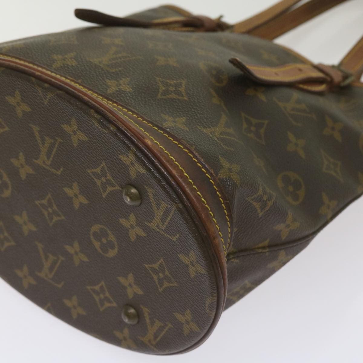 LOUIS VUITTON Monogram Bucket PM Shoulder Bag M42238 LV Auth bs12137