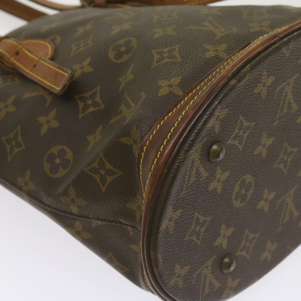 LOUIS VUITTON Monogram Bucket PM Shoulder Bag M42238 LV Auth bs12137