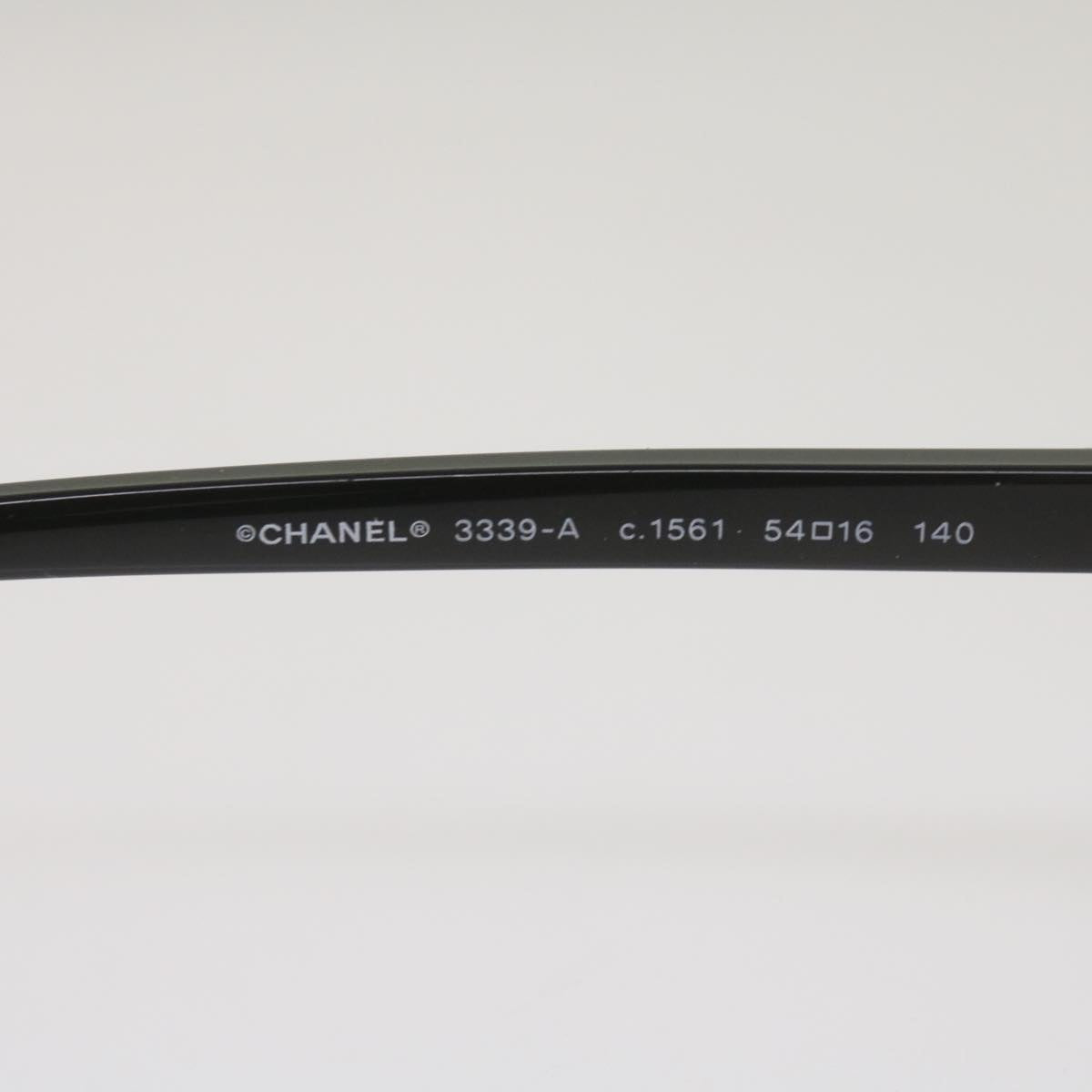 CHANEL Glasses plastic Black CC Auth bs12145