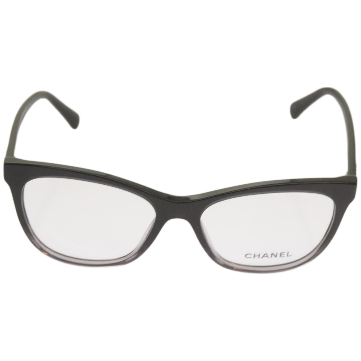 CHANEL Glasses plastic Black CC Auth bs12146 - 0