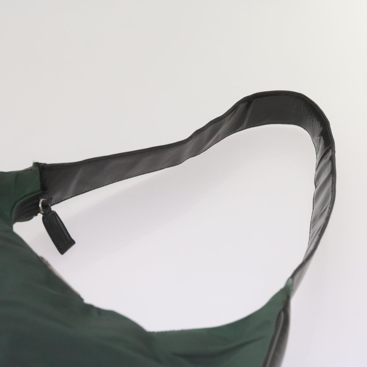 PRADA Shoulder Bag Nylon Khaki Auth bs12155