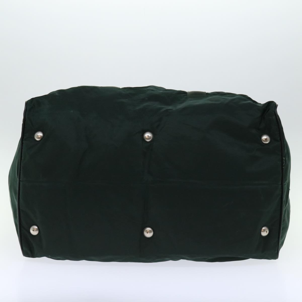 PRADA Boston Bag Nylon Green Auth bs12158