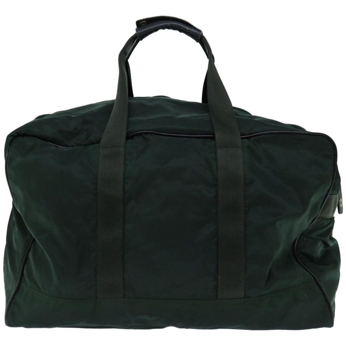 PRADA Boston Bag Nylon Green Auth bs12158 - 0