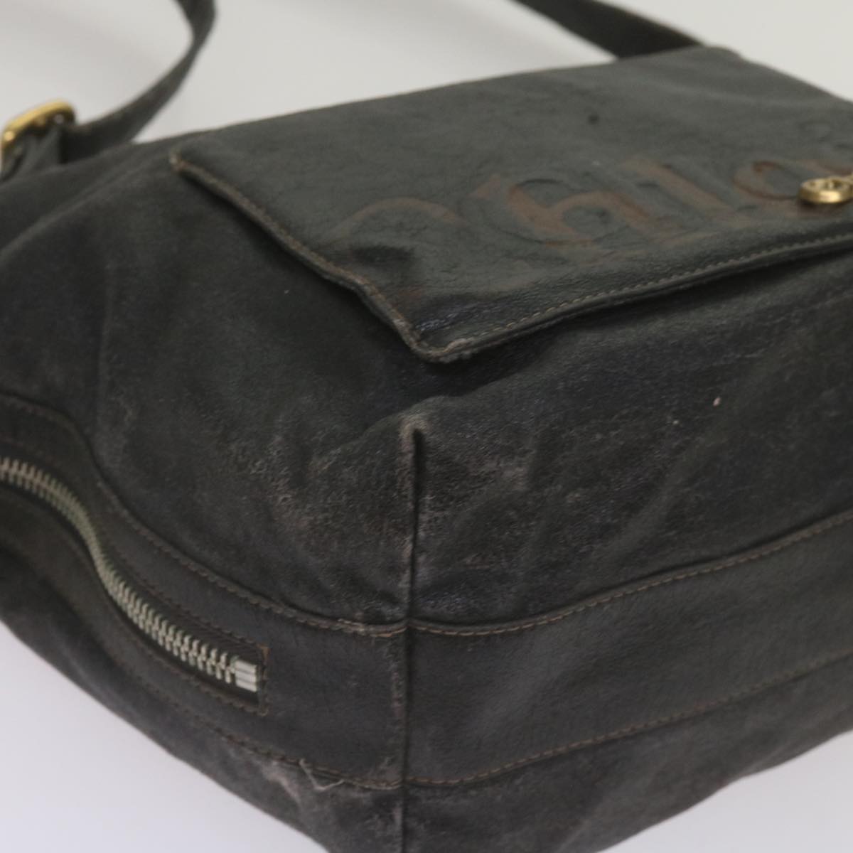 Chloe Wallet Hand Bag Leather 4Set Black Purple Brown Auth bs12169
