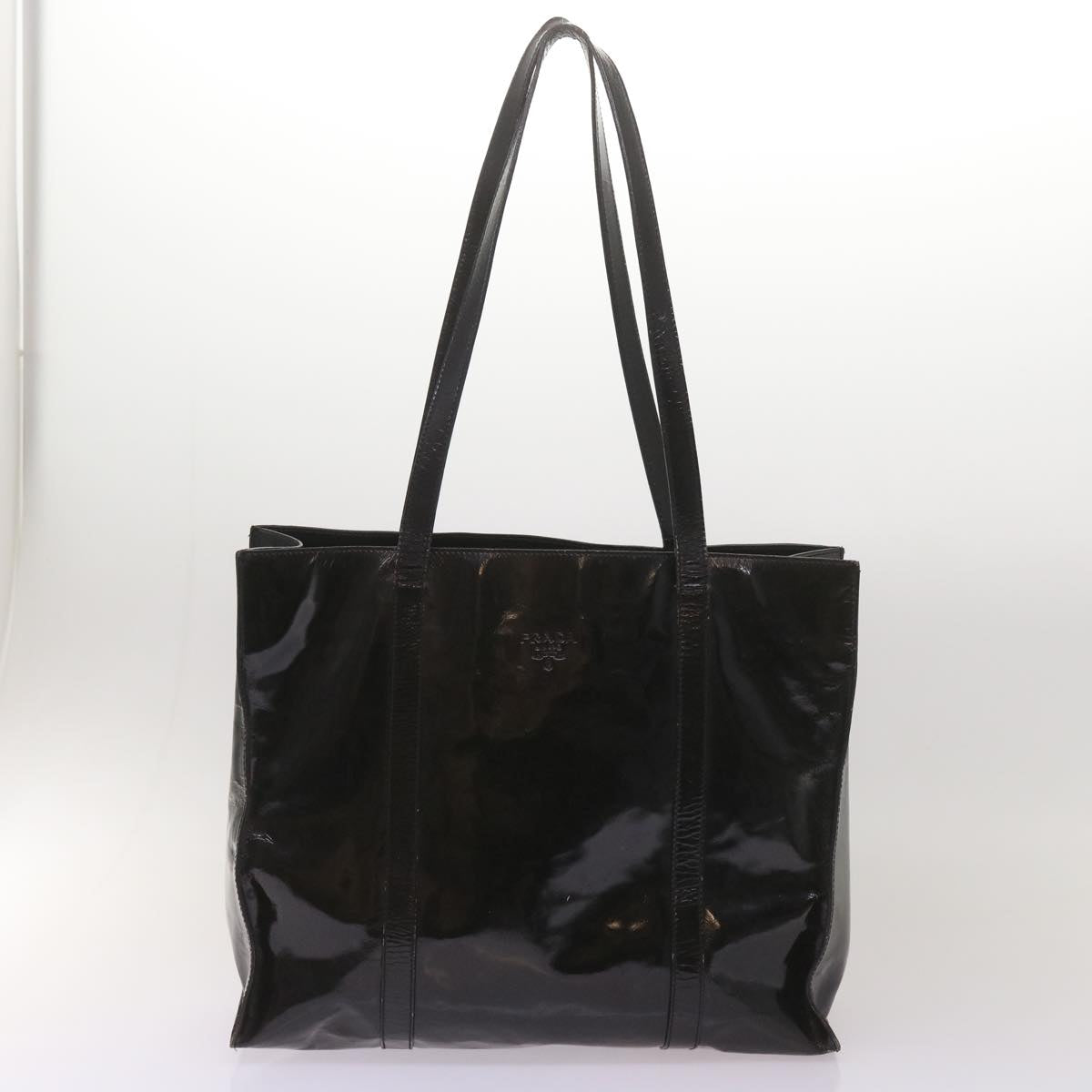 PRADA Tote Bag Leather Nylon 2Set Black Pink Auth bs12172 - 0