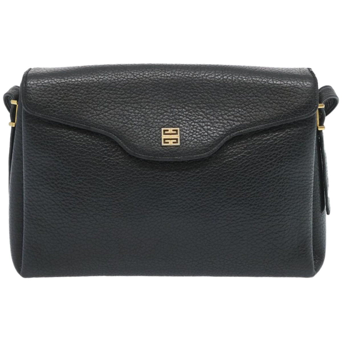 GIVENCHY Shoulder Bag Leather Black Auth bs12188