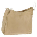 PRADA Shoulder Bag Nylon Beige Auth bs12189-1