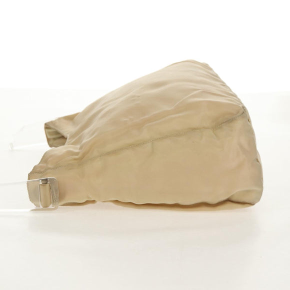 PRADA Shoulder Bag Nylon Beige Auth bs12189