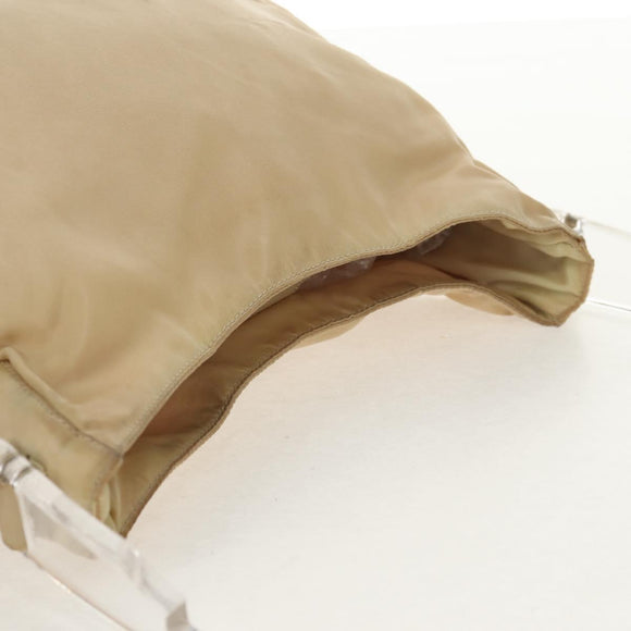 PRADA Shoulder Bag Nylon Beige Auth bs12189