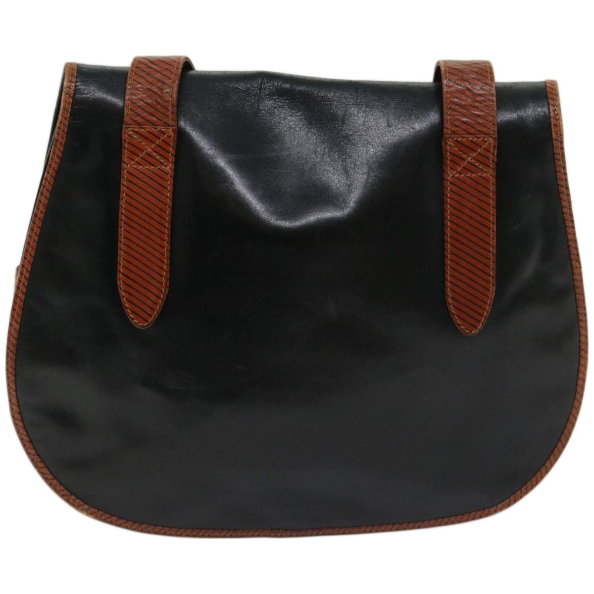 VALENTINO Shoulder Bag Leather Black Auth bs12193 - 0