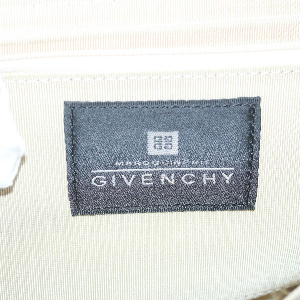 GIVENCHY Shoulder Bag Canvas Gold Tone Auth bs12206