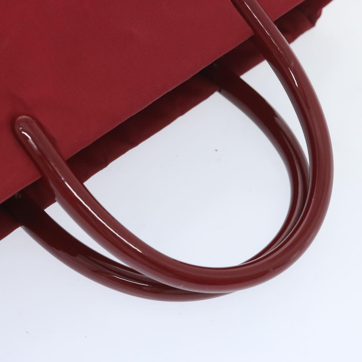 PRADA Hand Bag Nylon Red Auth bs12218