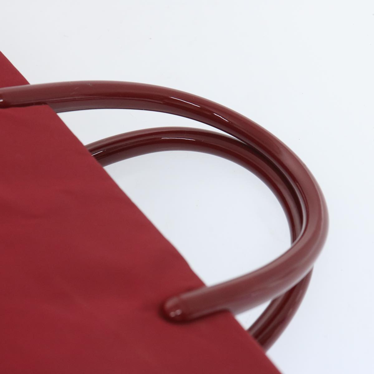 PRADA Hand Bag Nylon Red Auth bs12218
