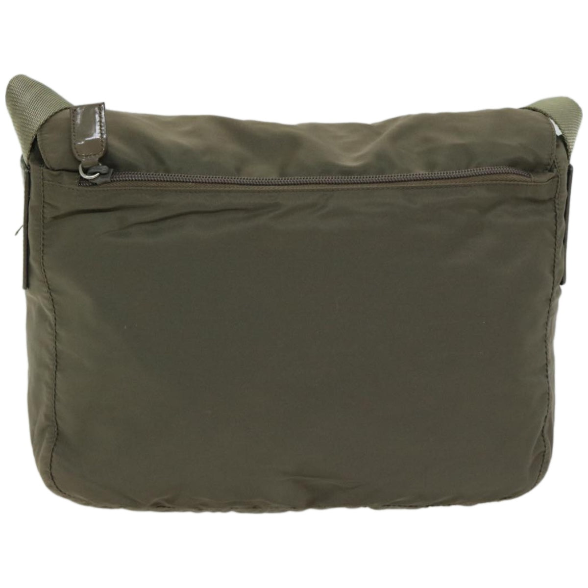 PRADA Shoulder Bag Nylon Gray Auth bs12226