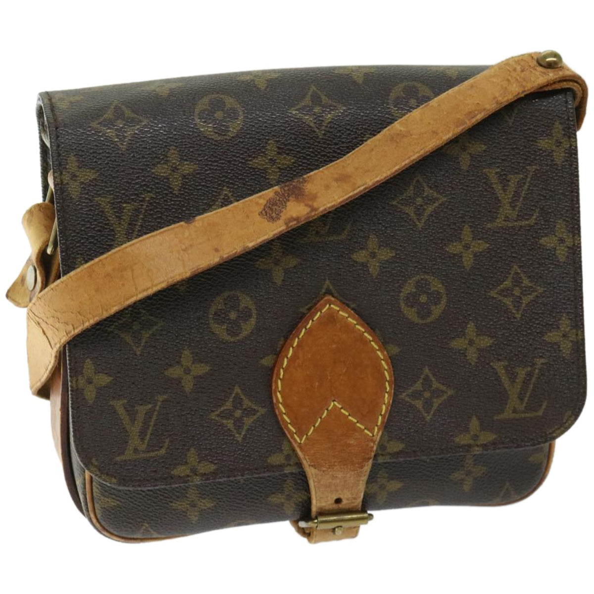 LOUIS VUITTON Monogram Cartouchiere MM Shoulder Bag M51253 LV Auth bs12255