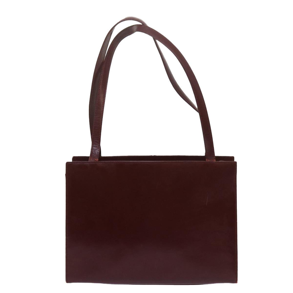 SAINT LAURENT Clutch Bag Shoulder Bag PVC 2Set Wine Red Beige Auth bs12264