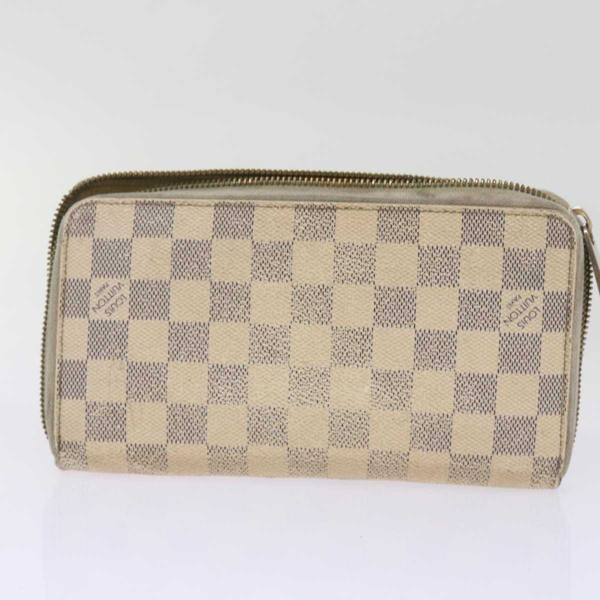 LOUIS VUITTON Damier Azur Ebene Taiga Key Case Wallet 5Set LV Auth bs12266