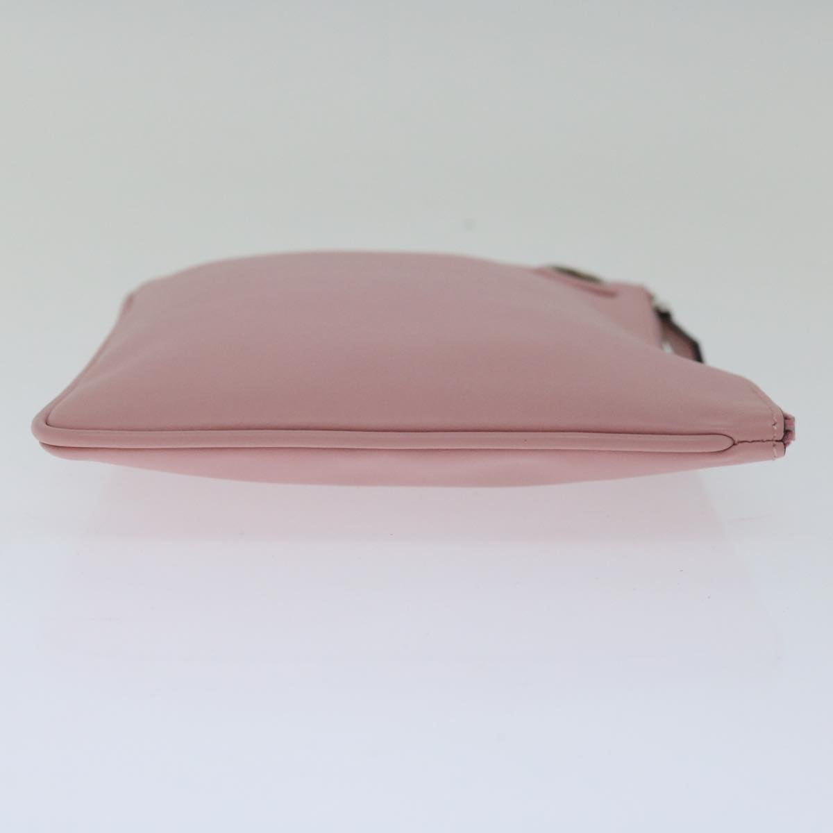 FENDI Pouch Leather Pink Auth bs12269