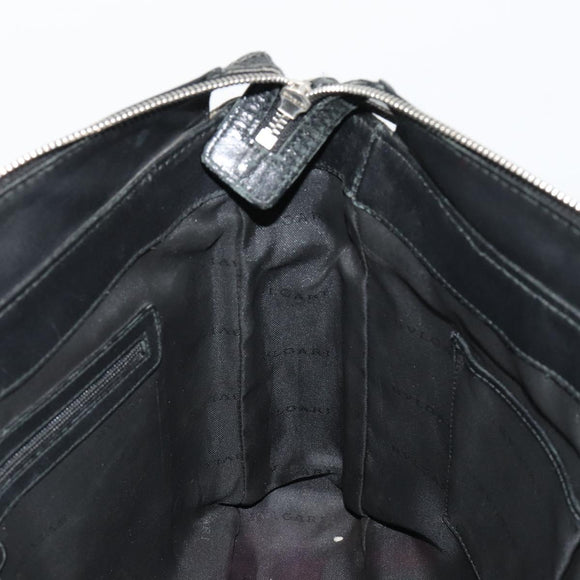 BVLGARI Shoulder Bag PVC Canvas Black Auth bs12281