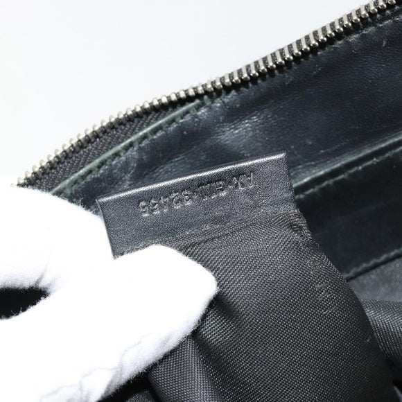 BVLGARI Shoulder Bag PVC Canvas Black Auth bs12281