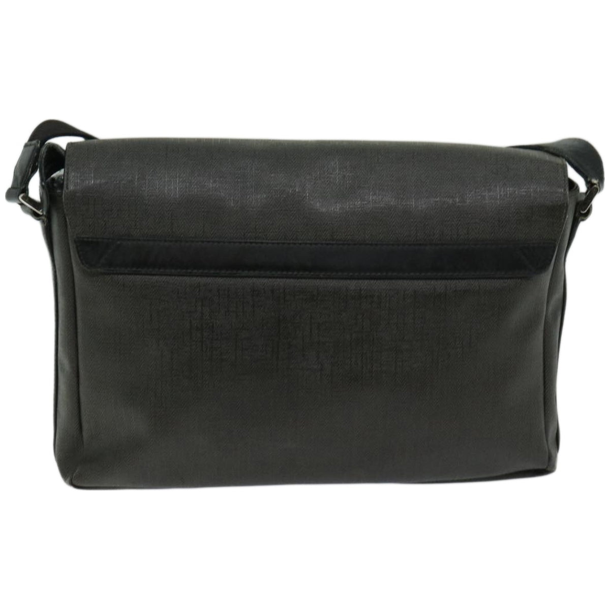 BVLGARI Shoulder Bag PVC Canvas Black Auth bs12281