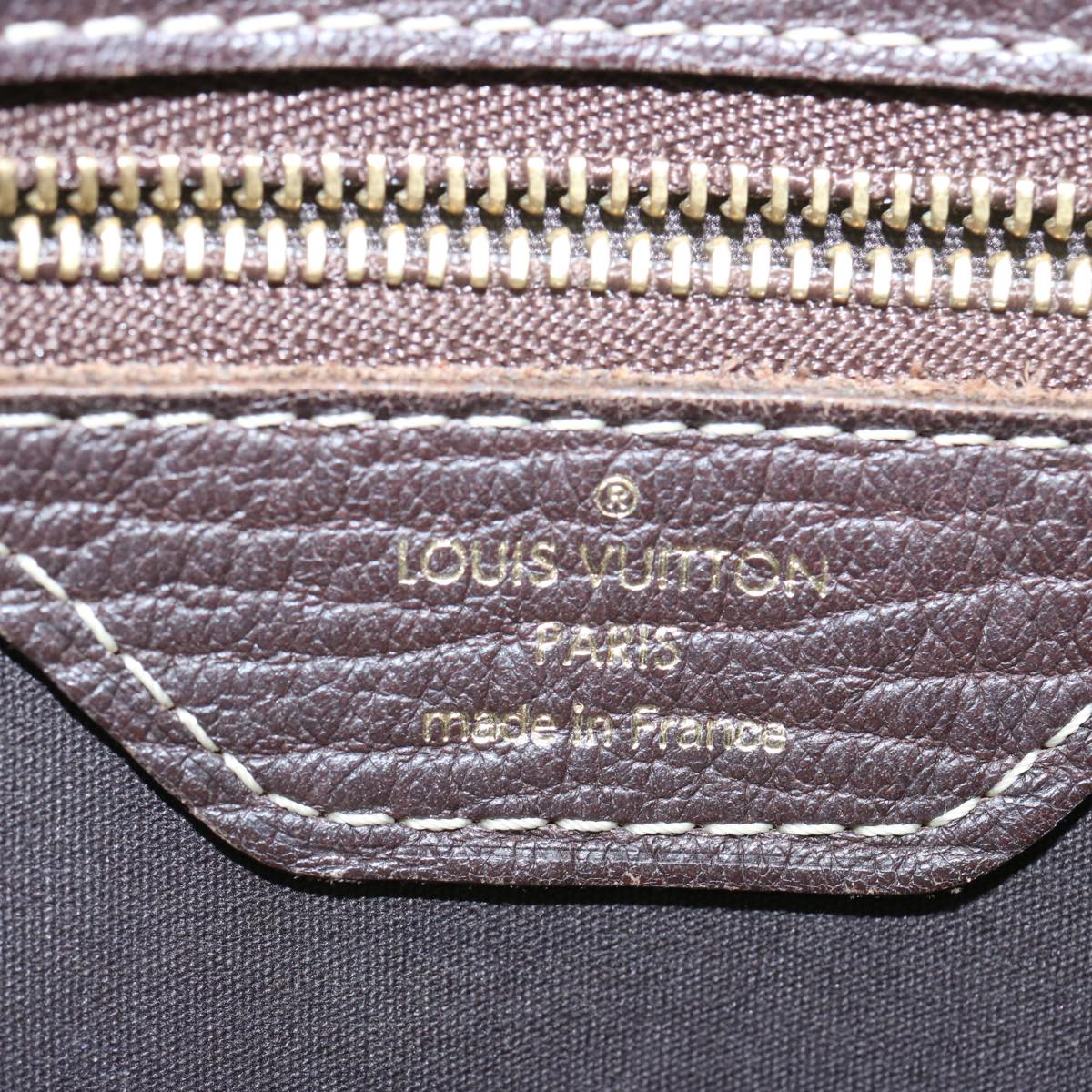 LOUIS VUITTON Monogram Mini Lin Bucket PM Shoulder Bag Brown M95226 Auth bs12287