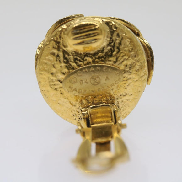 CHANEL Earring Gold CC Auth bs12292