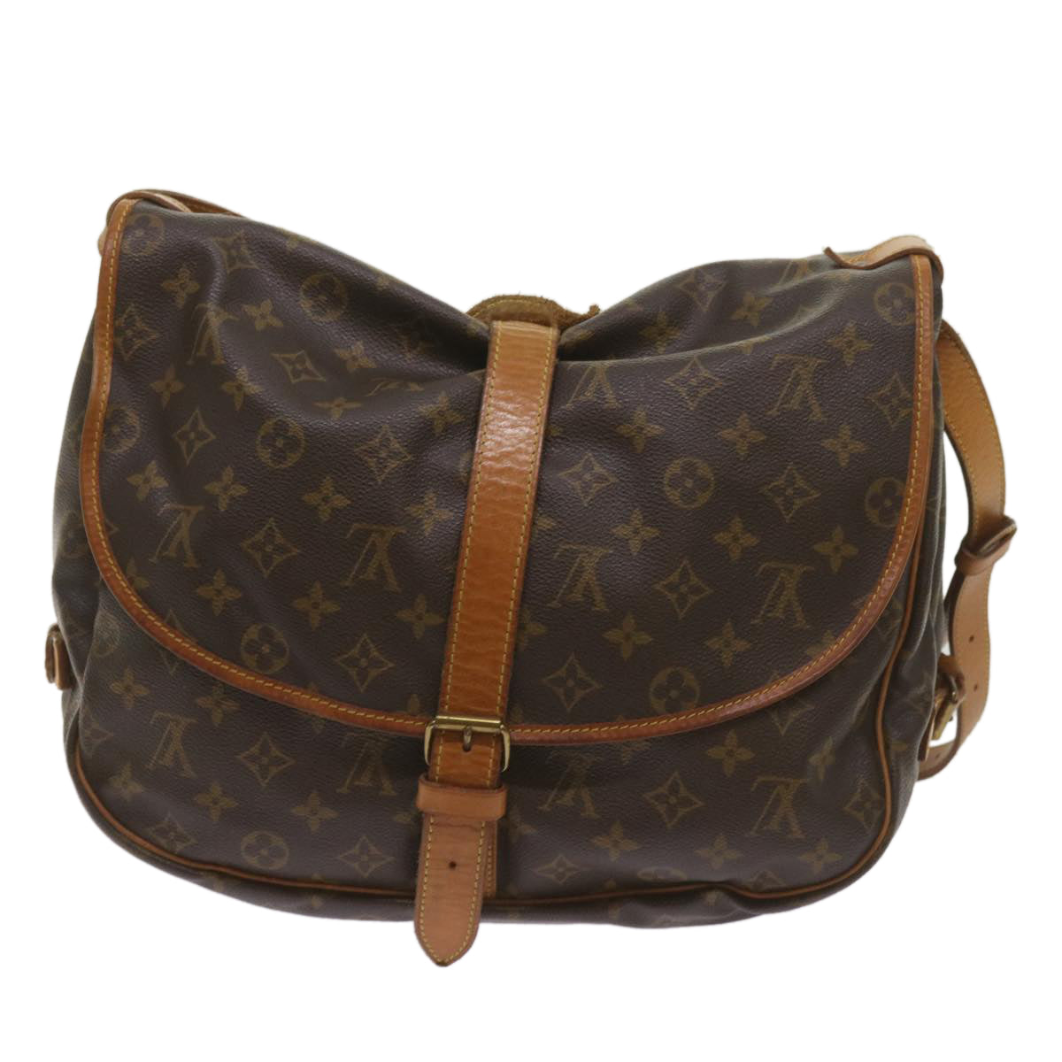 LOUIS VUITTON Monogram Saumur 35 Shoulder Bag M42254 LV Auth bs12317 - 0