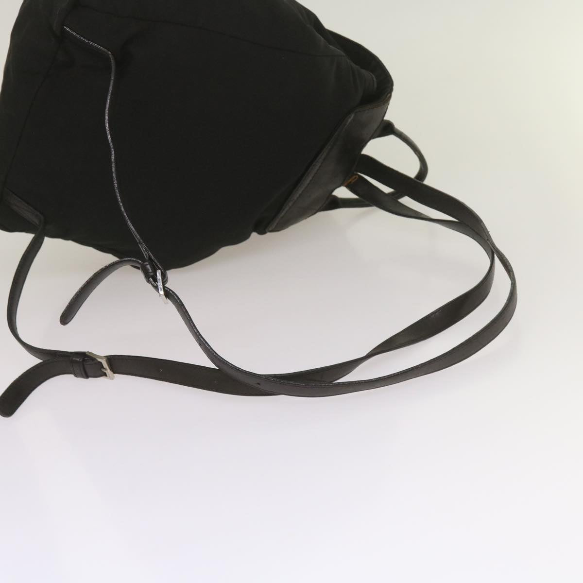 BOTTEGA VENETA Leopard Backpack Shoulder Bag Nylon 6Set Black Brown Auth bs12337