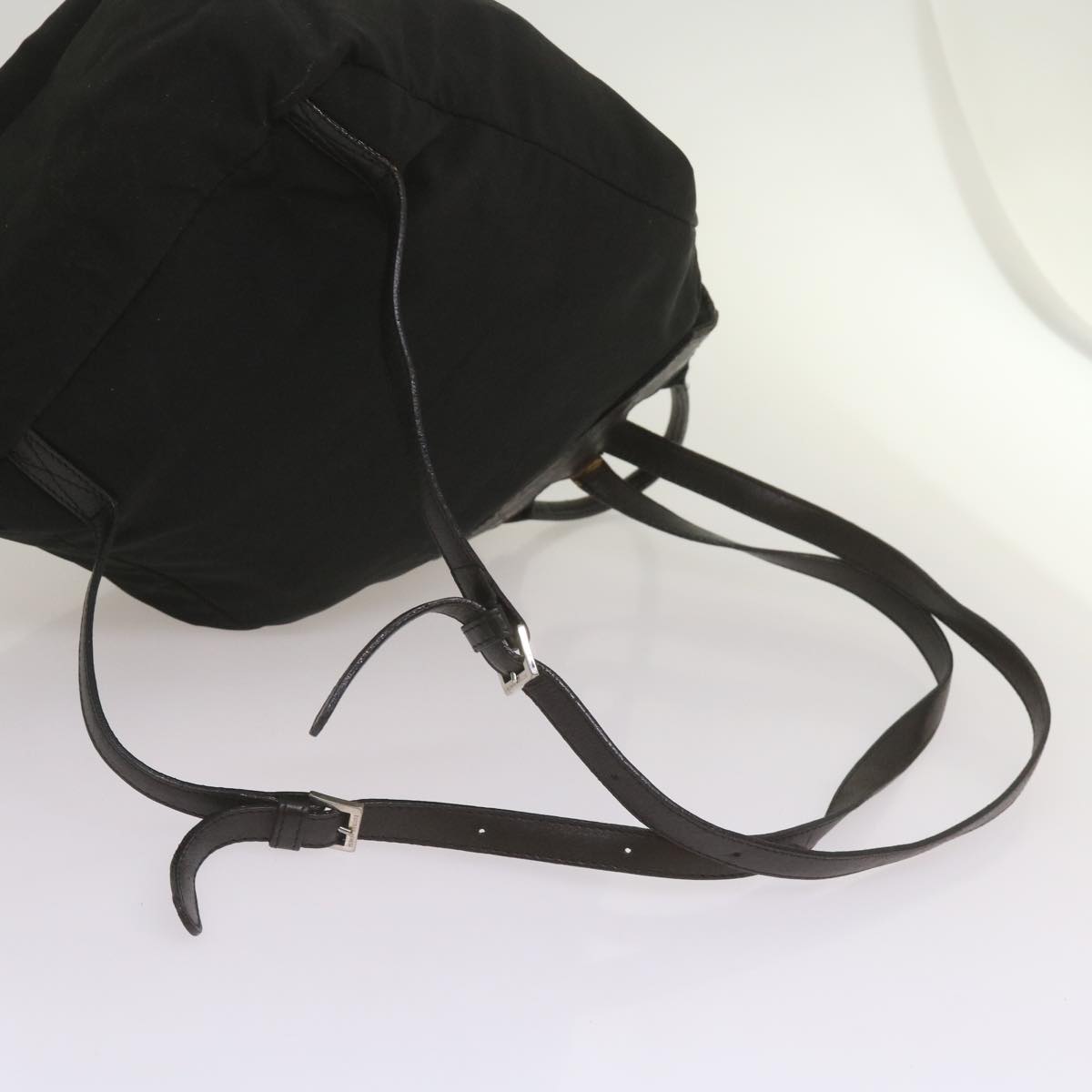 BOTTEGA VENETA Leopard Backpack Shoulder Bag Nylon 6Set Black Brown Auth bs12337
