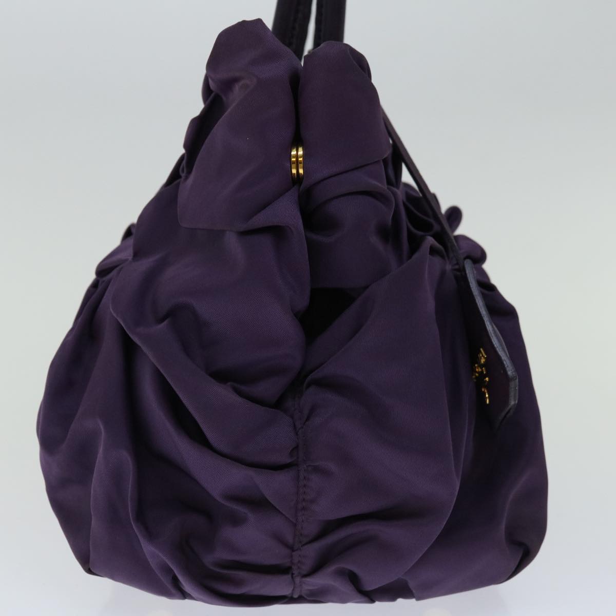 PRADA Hand Bag Nylon Purple Auth bs12374