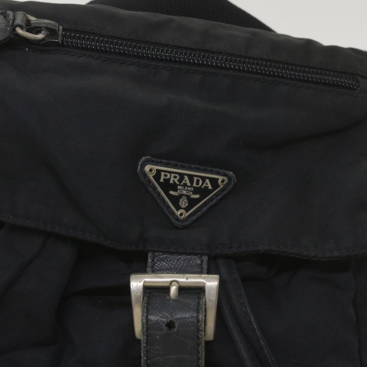PRADA Backpack Nylon Black Auth bs12379