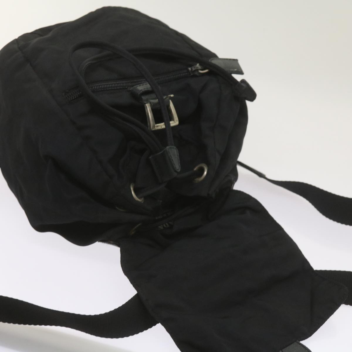 PRADA Backpack Nylon Black Auth bs12379