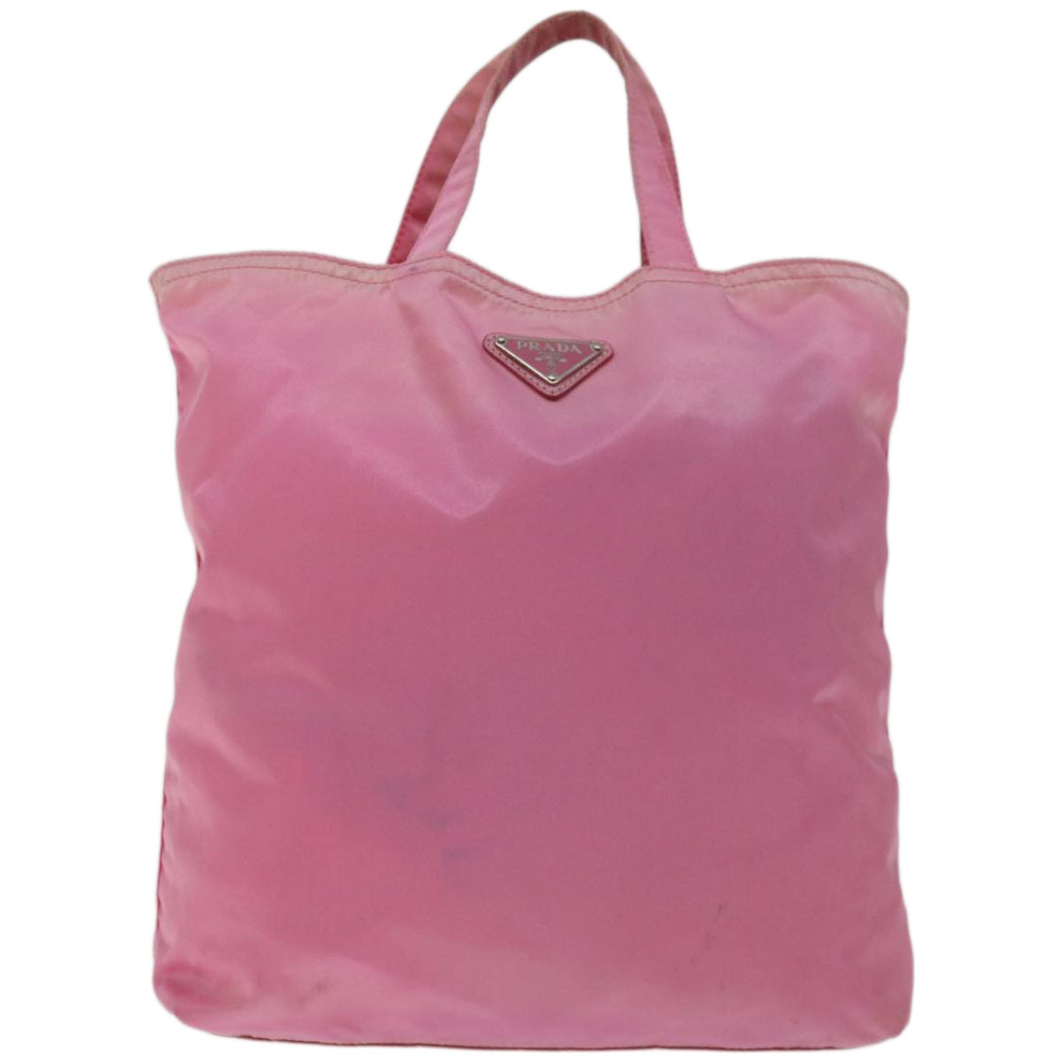 PRADA Hand Bag Nylon Pink Auth bs12381