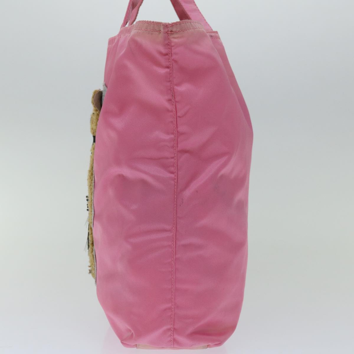 PRADA Hand Bag Nylon Pink Auth bs12381