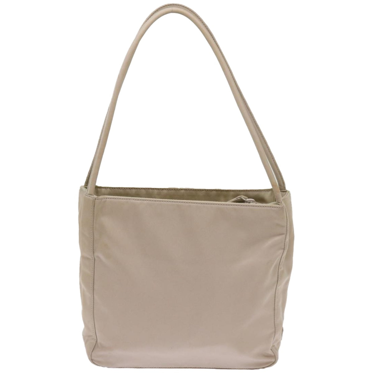 PRADA Hand Bag Nylon Beige Auth bs12390 - 0