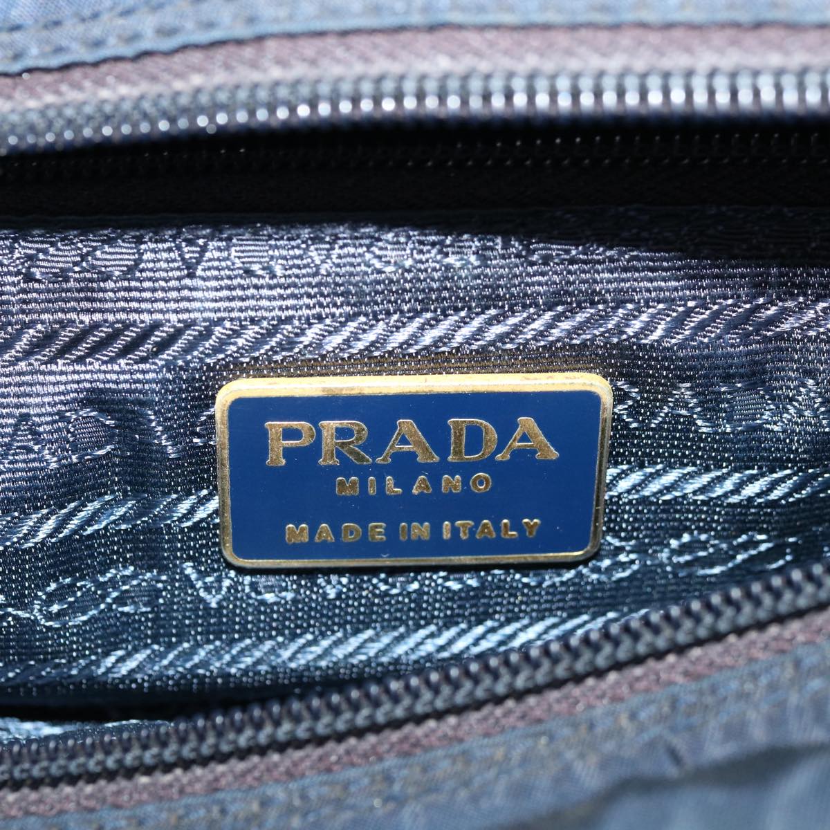 PRADA Hand Bag Nylon Navy Auth bs12391