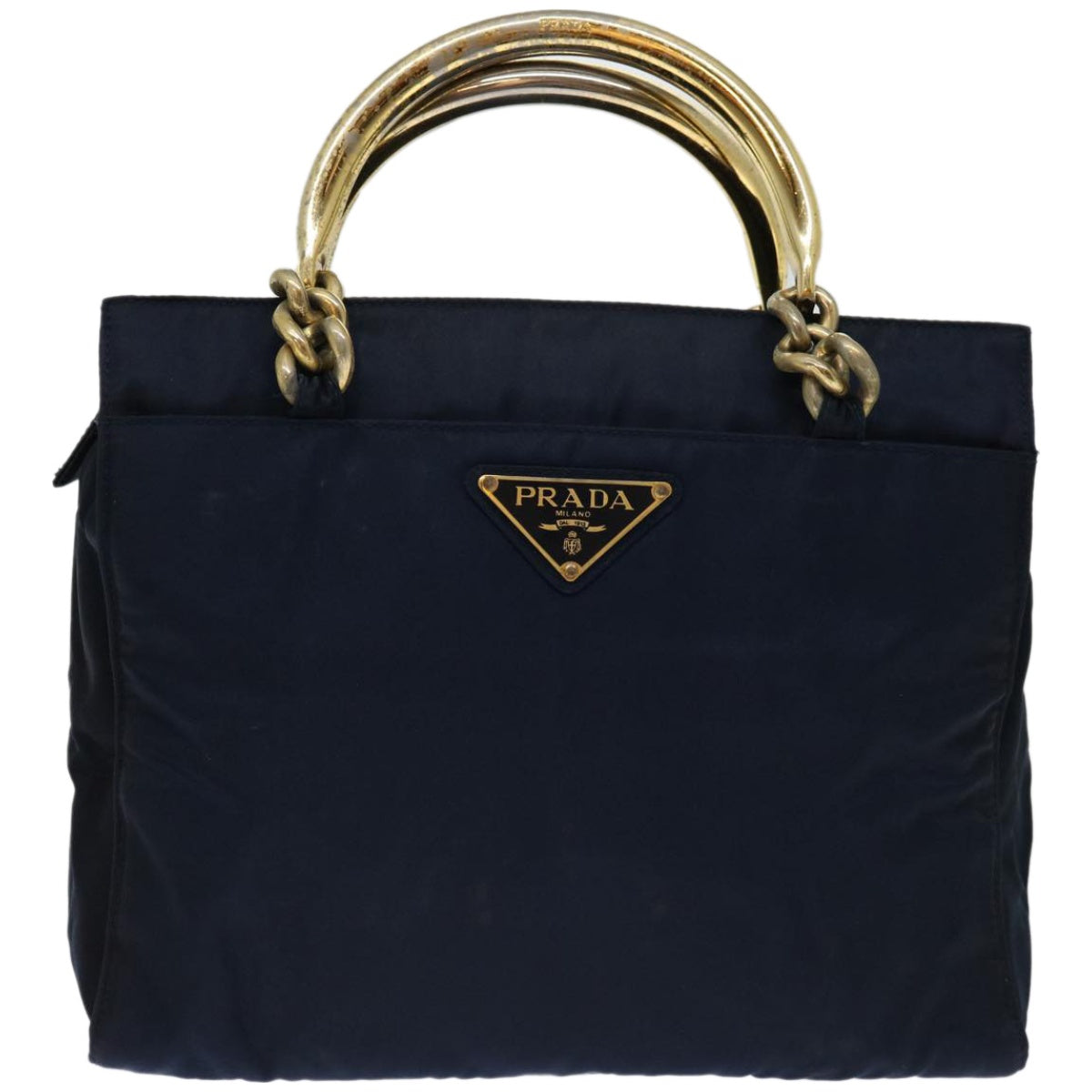 PRADA Hand Bag Nylon Navy Auth bs12391