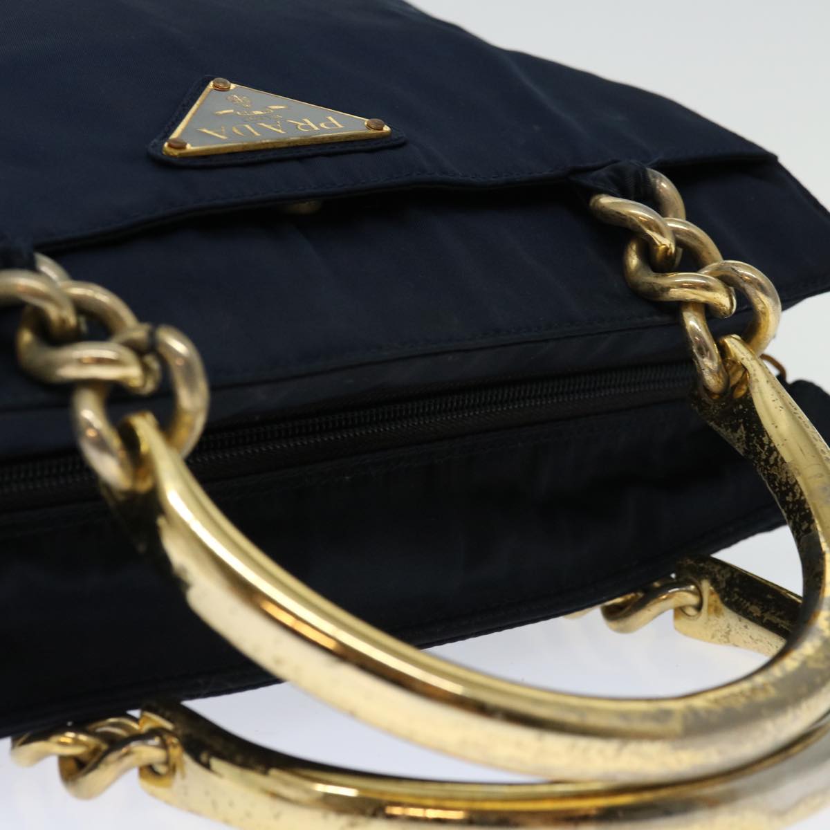 PRADA Hand Bag Nylon Navy Auth bs12391