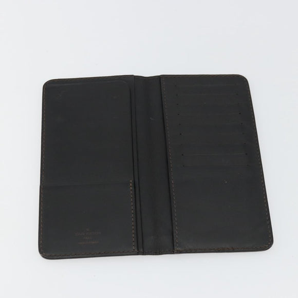 LOUIS VUITTON Utah Porte Valeurs Cartes Credit Leather Black M97020 Auth bs12404