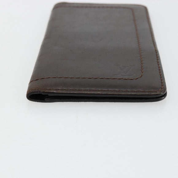 LOUIS VUITTON Utah Porte Valeurs Cartes Credit Leather Black M97020 Auth bs12404
