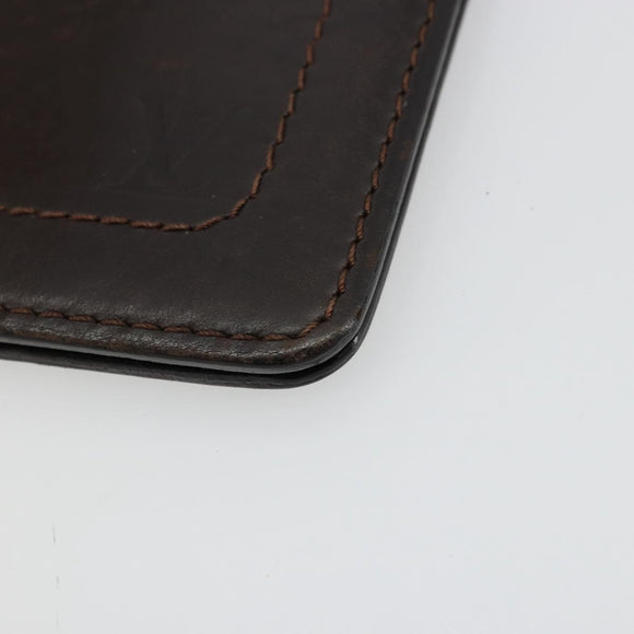 LOUIS VUITTON Utah Porte Valeurs Cartes Credit Leather Black M97020 Auth bs12404