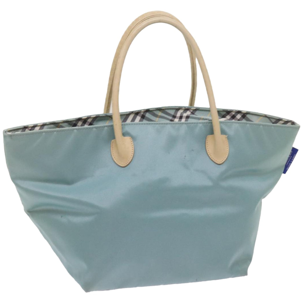 BURBERRY Blue Label Hand Bag Nylon Light Blue Auth bs12407