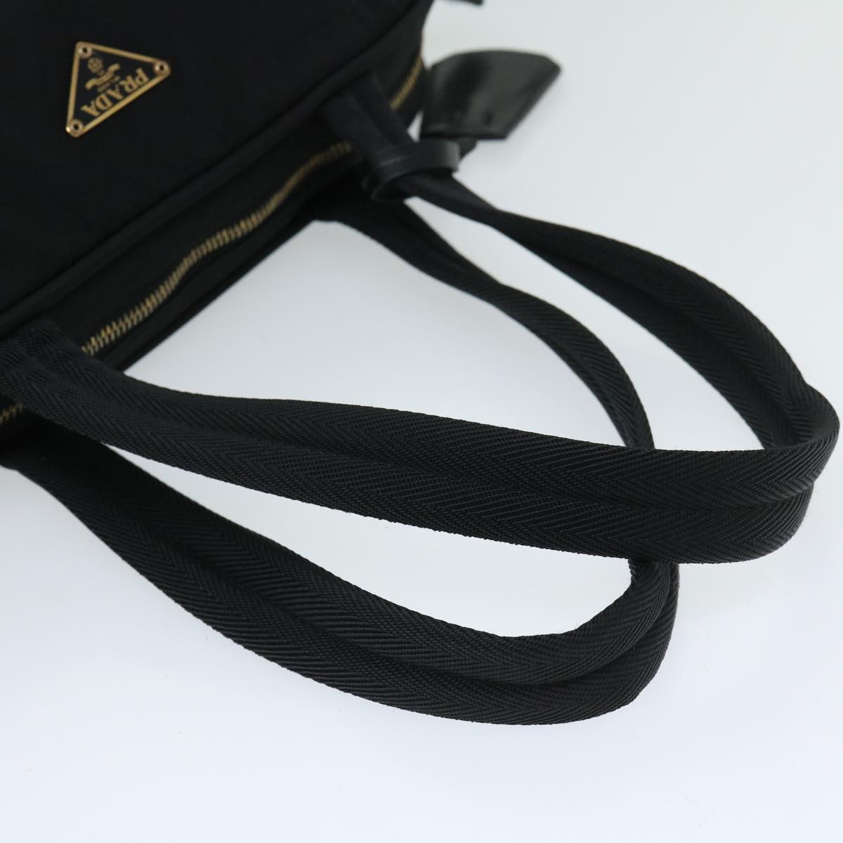 PRADA Hand Bag Nylon Black Auth bs12409