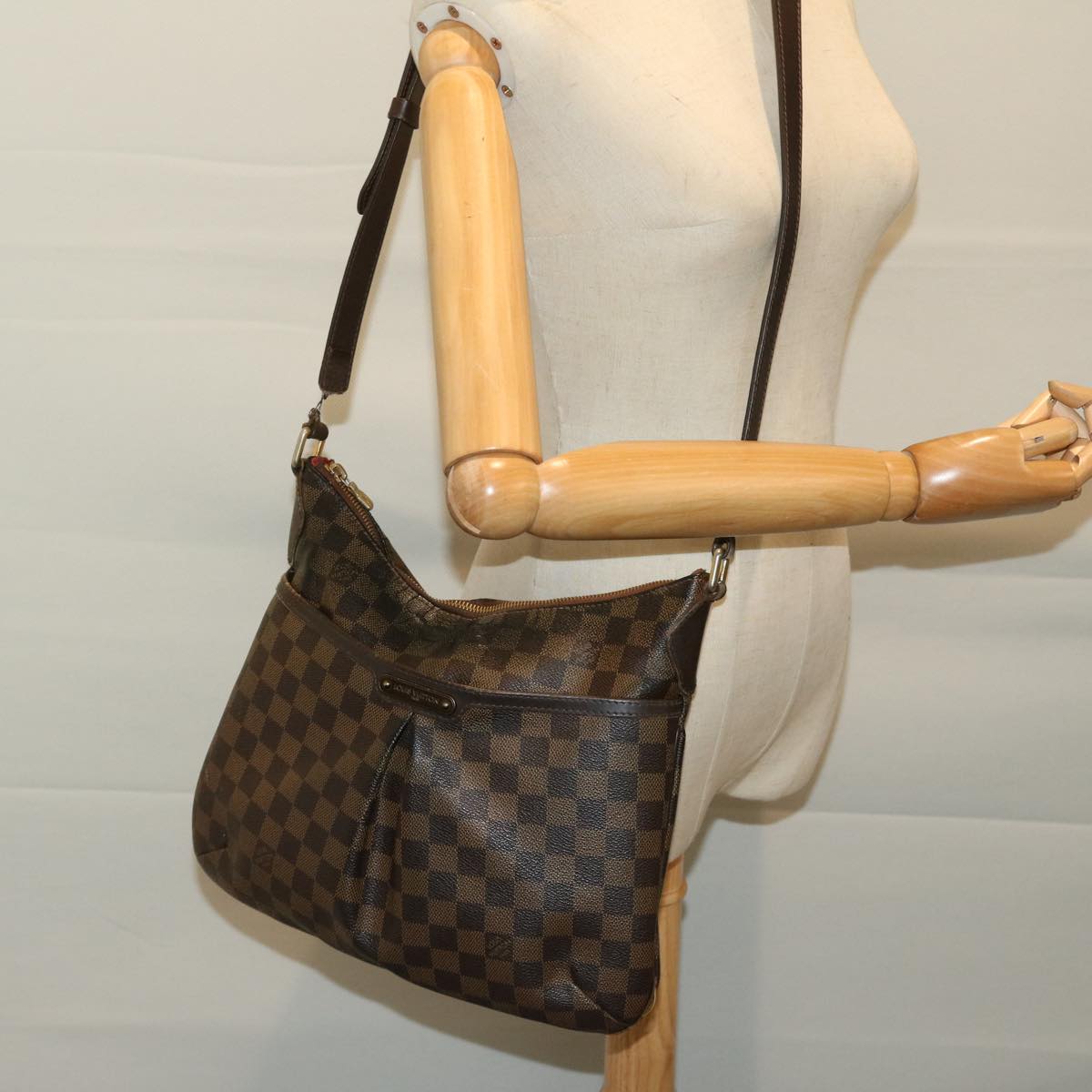 LOUIS VUITTON Damier Ebene Bloomsbury PM Shoulder Bag N42251 LV Auth bs12418