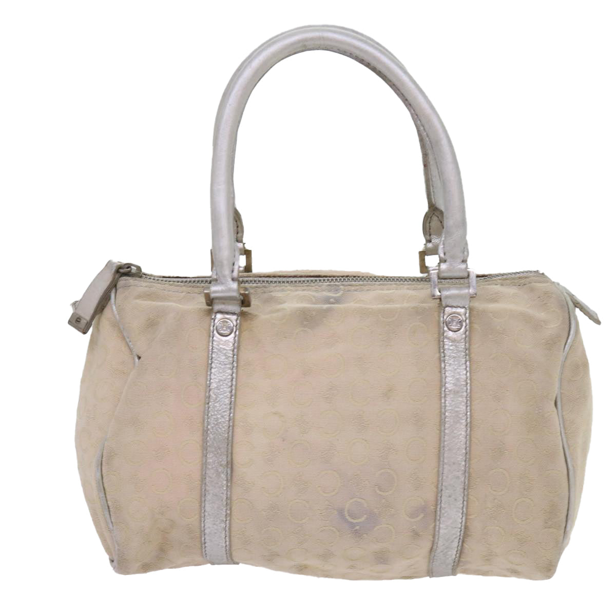 CELINE Macadam Canvas Hand Bag Clutch Bag PVC 4Set Brown Beige Auth bs12454 - 0