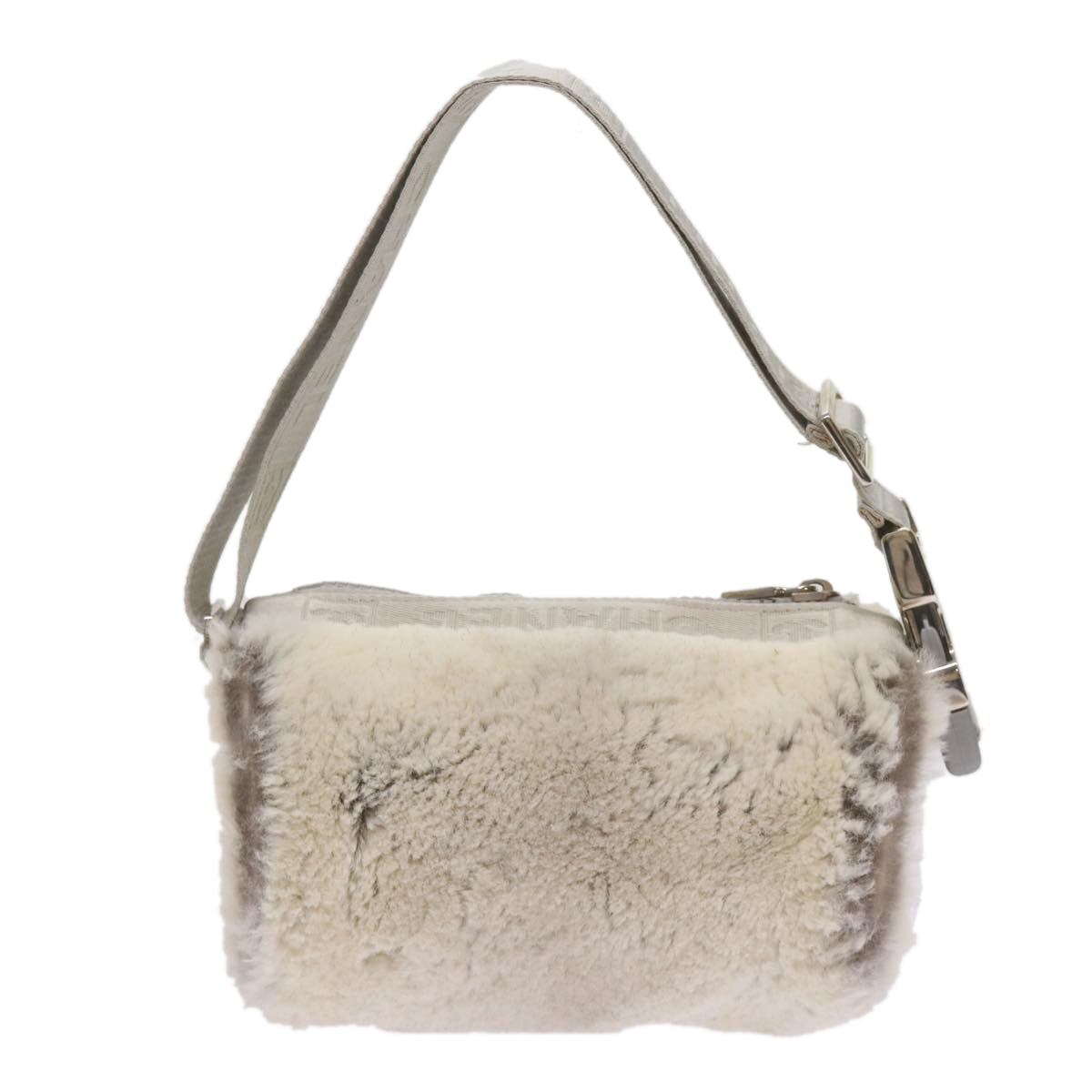 CHANEL Shoulder Bag Mouton White CC Auth bs12467 - 0