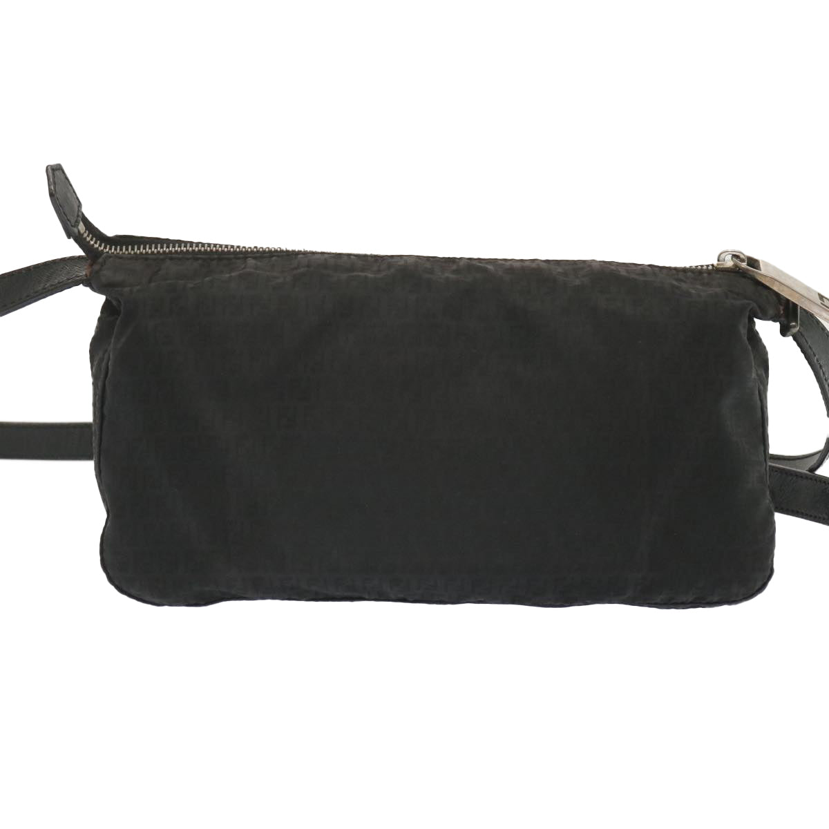FENDI Shoulder Bag Nylon Black Auth bs12484